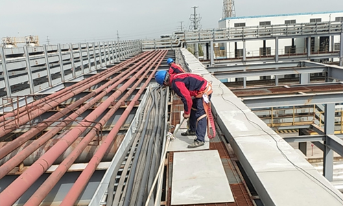 【華昌電力】萬通石化電纜鋪設現場