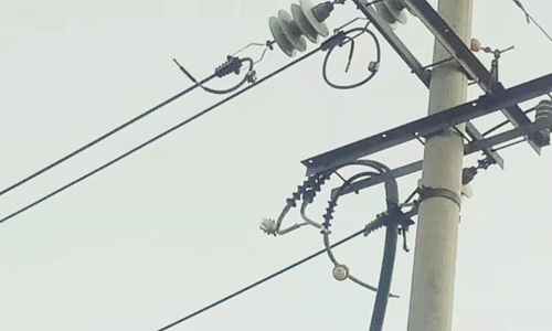 東史線鎮(zhèn)政府支線42號(hào)桿帶電接火完成