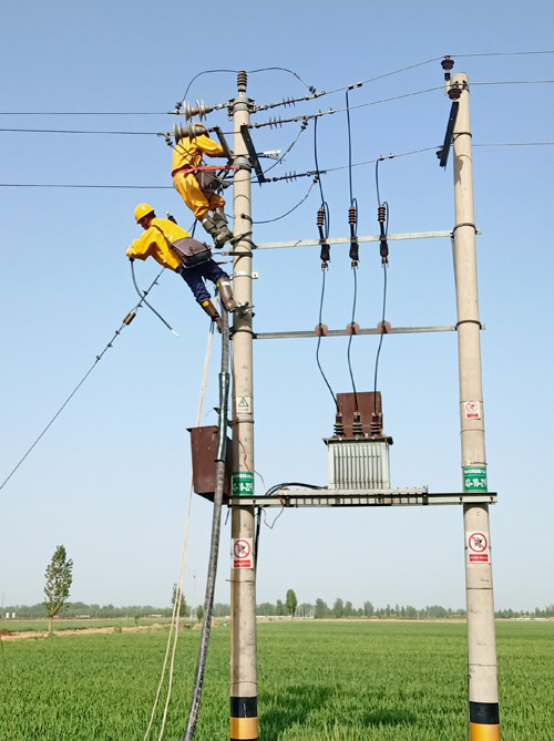 濟南至高清高速公路工程電力設施遷改工程——不停電作業項目：帶電開斷現場