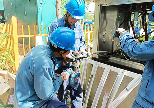 2024年9月12日，110kv河陽站6kv渤海線管具支線15號桿kz刀閘至末端線路負荷升壓改造，接入110kv河口站10kv金盛線1H環(huán)網(wǎng)柜工程